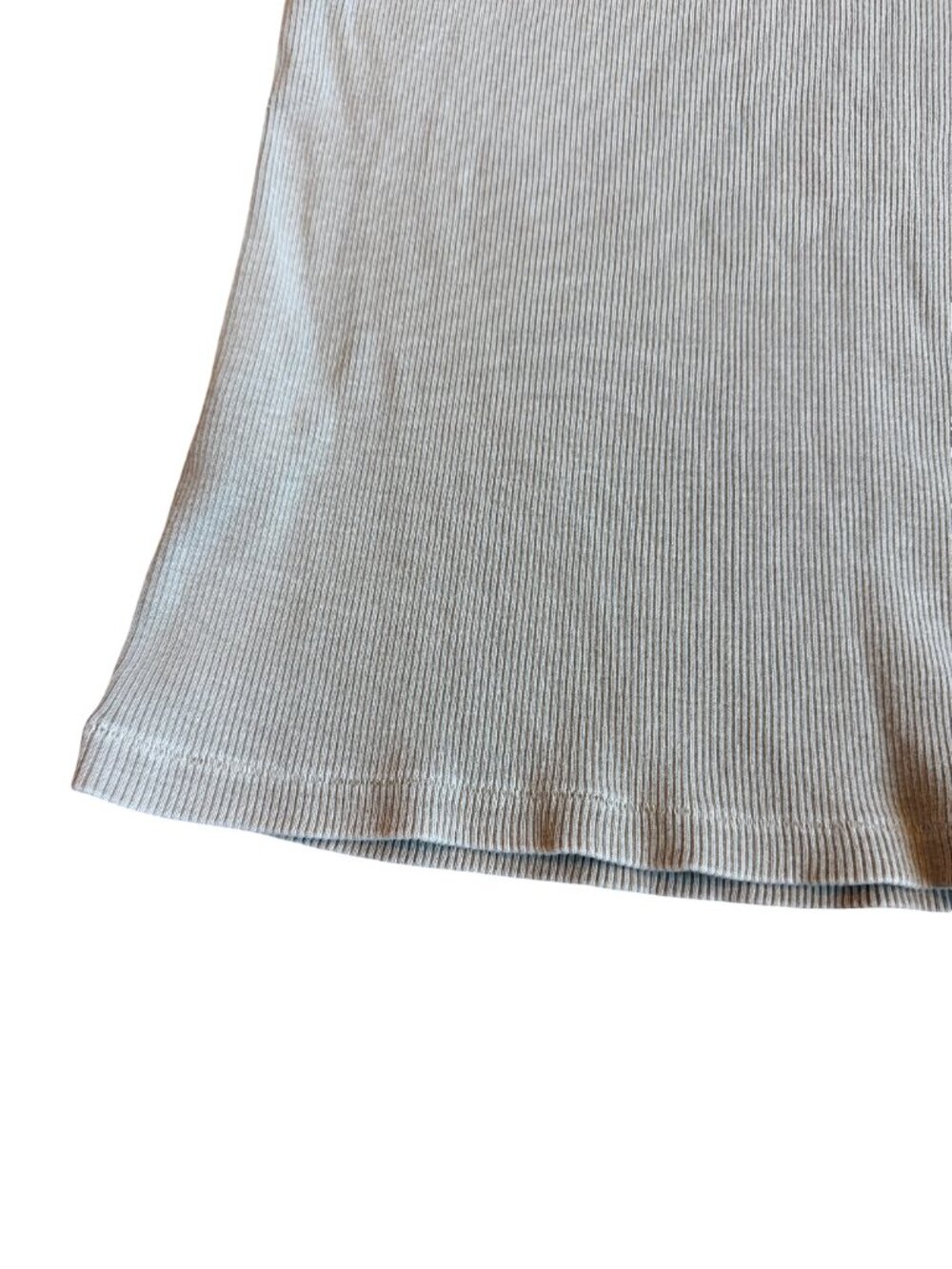 AMO Beige Ribbed Tank Top - Picture 10 of 14